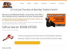 Tablet Screenshot of barnsleytowbarcentre.co.uk